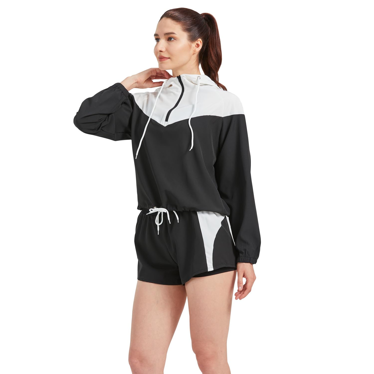Set da allenamento da donna, per yoga, corsa, atletica, palestra, esercizi, abbigliamento sportivo, tuta, 5 pezzi