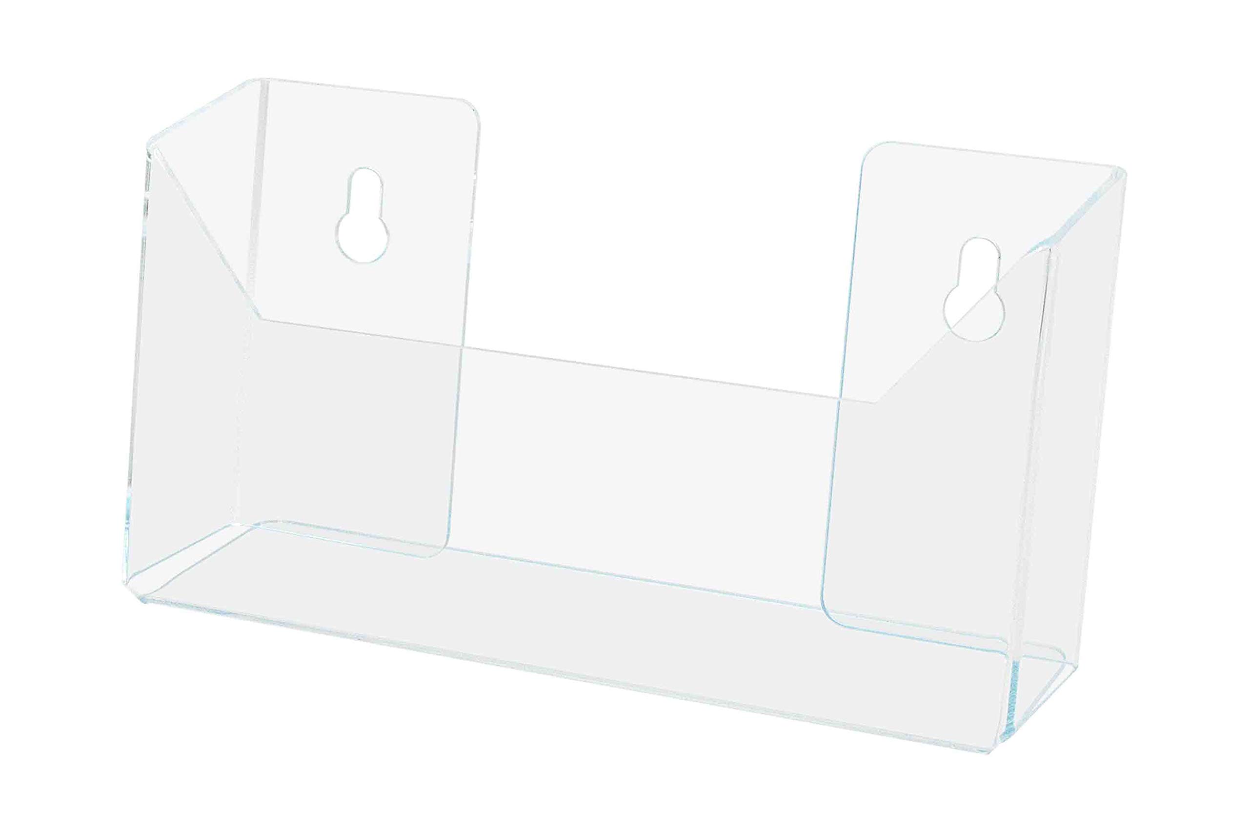 Marketing Holders 7.5” Wide Brochure Organizer Pamphlet Maps Menu Clear Acrylic Slant Back Postcard Display Stand Counter or Wall Mount Catalogs