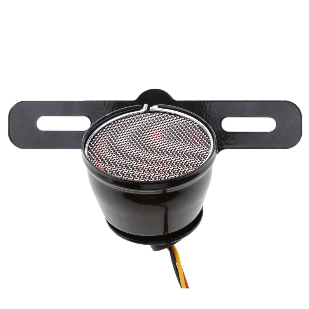 Moto 12V Fuex Arrière Tail Light Feux Stop LED Tailight Avec Support Plaque Immatriculation