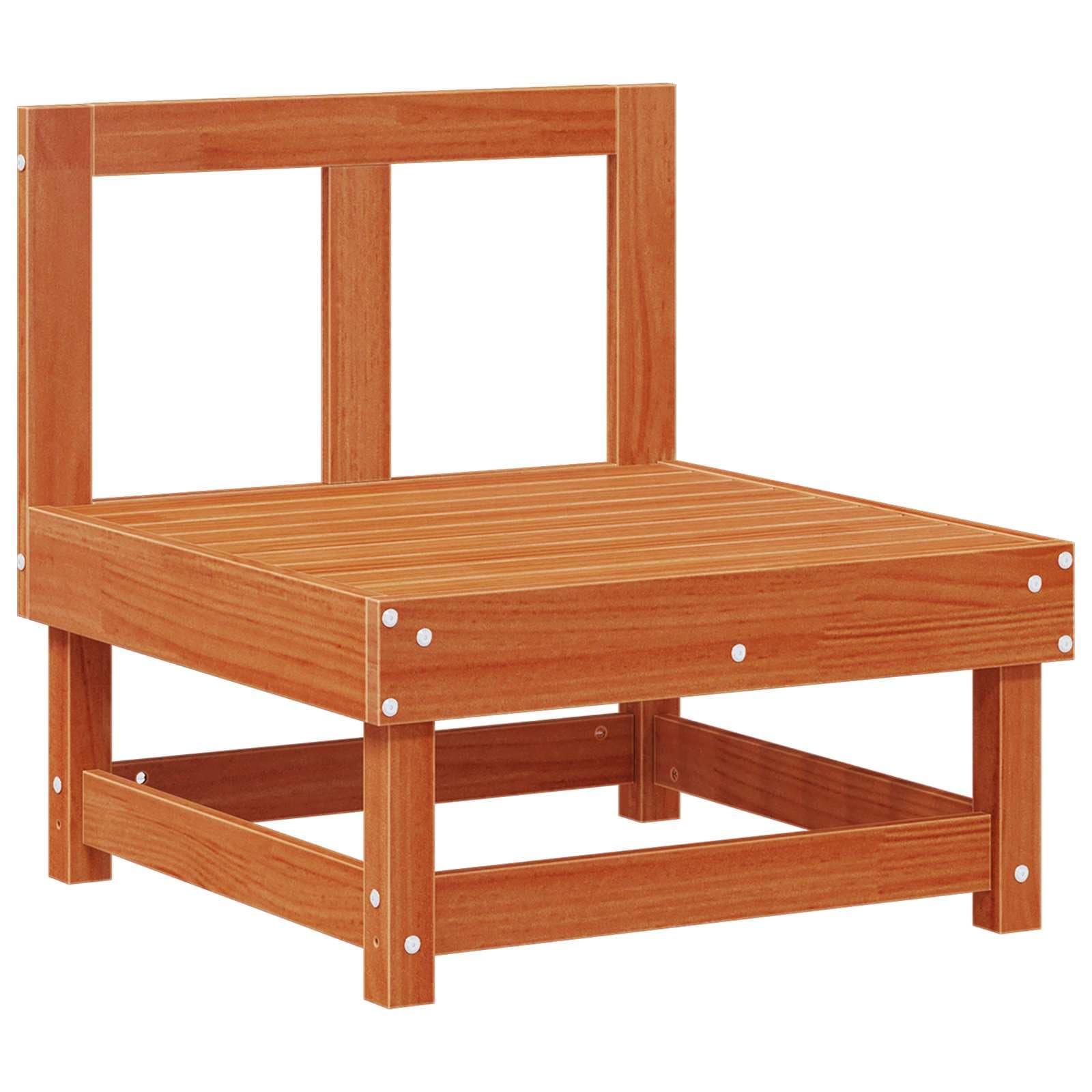 Sofa ogrodowa z litego drewna sosnowego, woskowany brąz