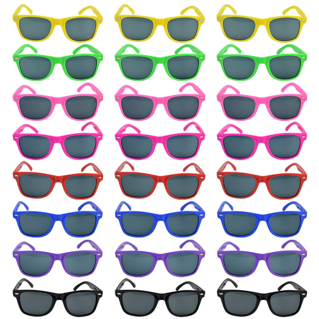 YookatSunglasses Party for Kids Boys and Girls Neon Party Kids Sunglasses for Birthday Party Bulk Party Beach Party