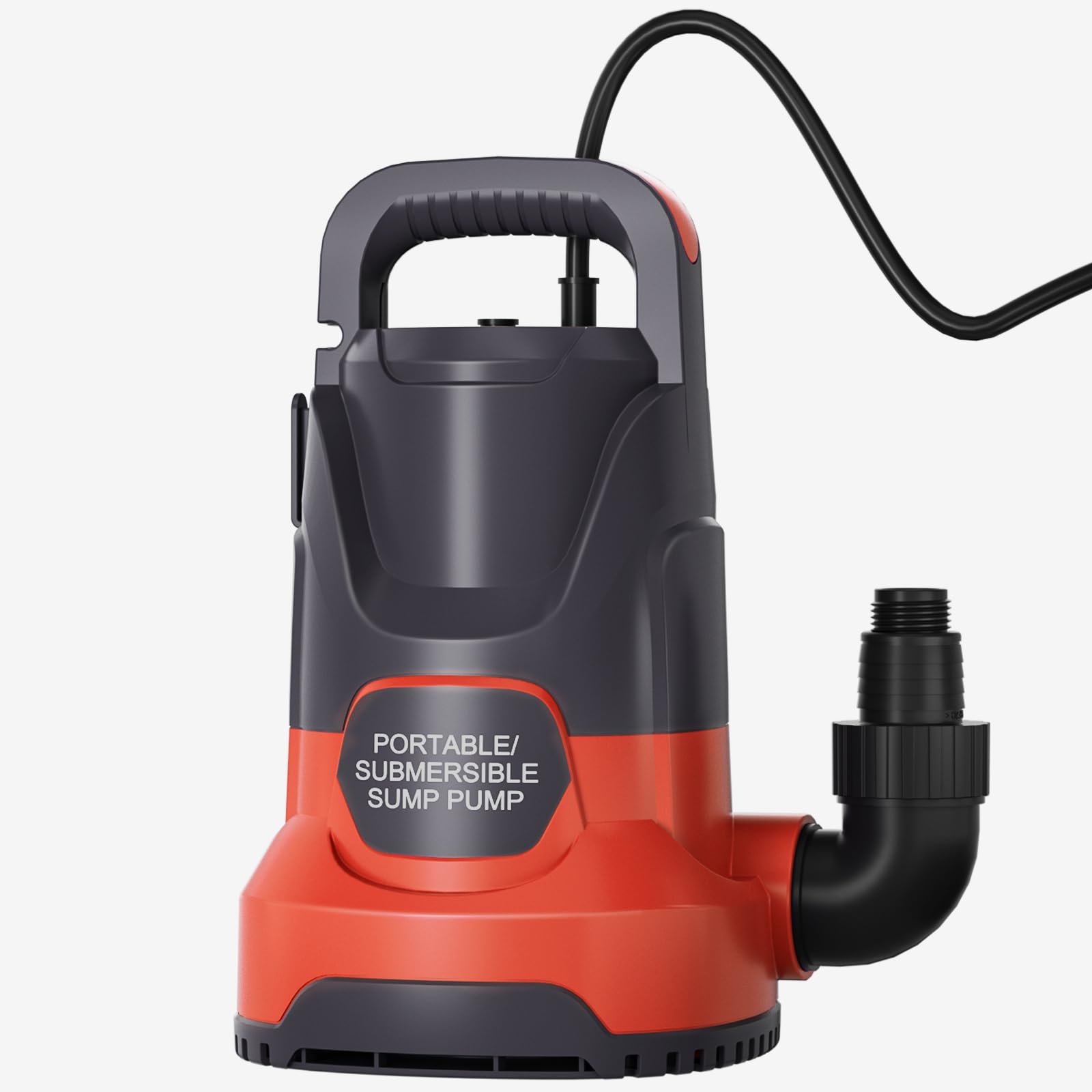 Sump Pump Submersible Water Pump Electric 1.2HP 3700 GPH for Portable Transfer Water Pump Sump Pumps Utility Pump with 8 Accessories for Pool Draining Basement