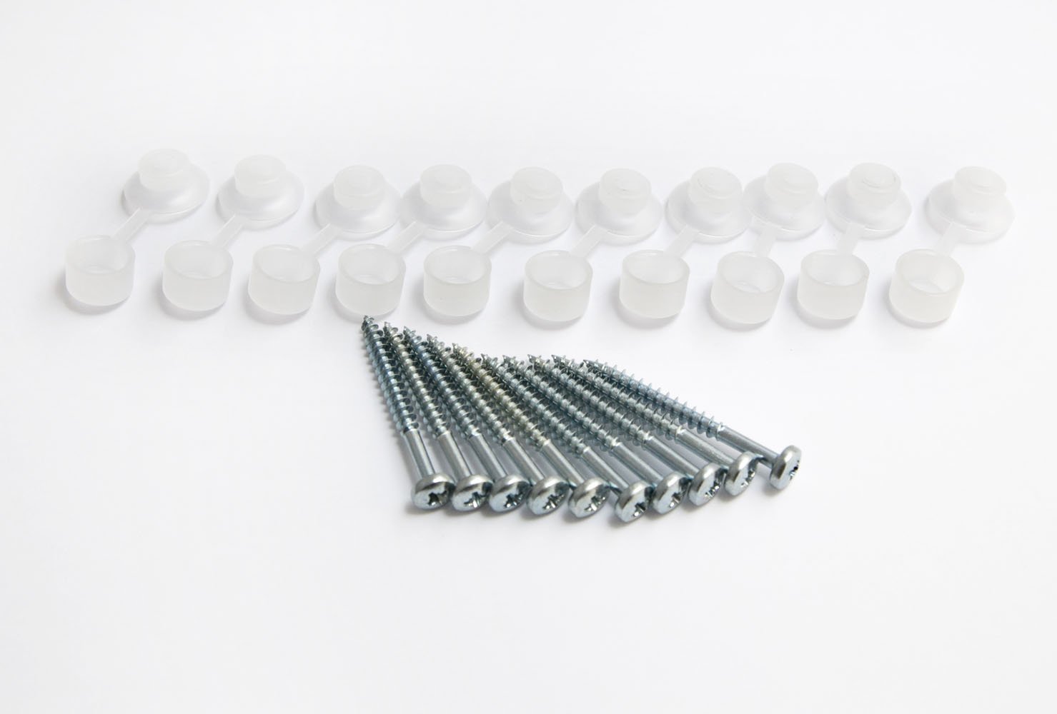 24 X No. 10 x 2 Corrugated Roofing Screws with Hinged Nylon Washer