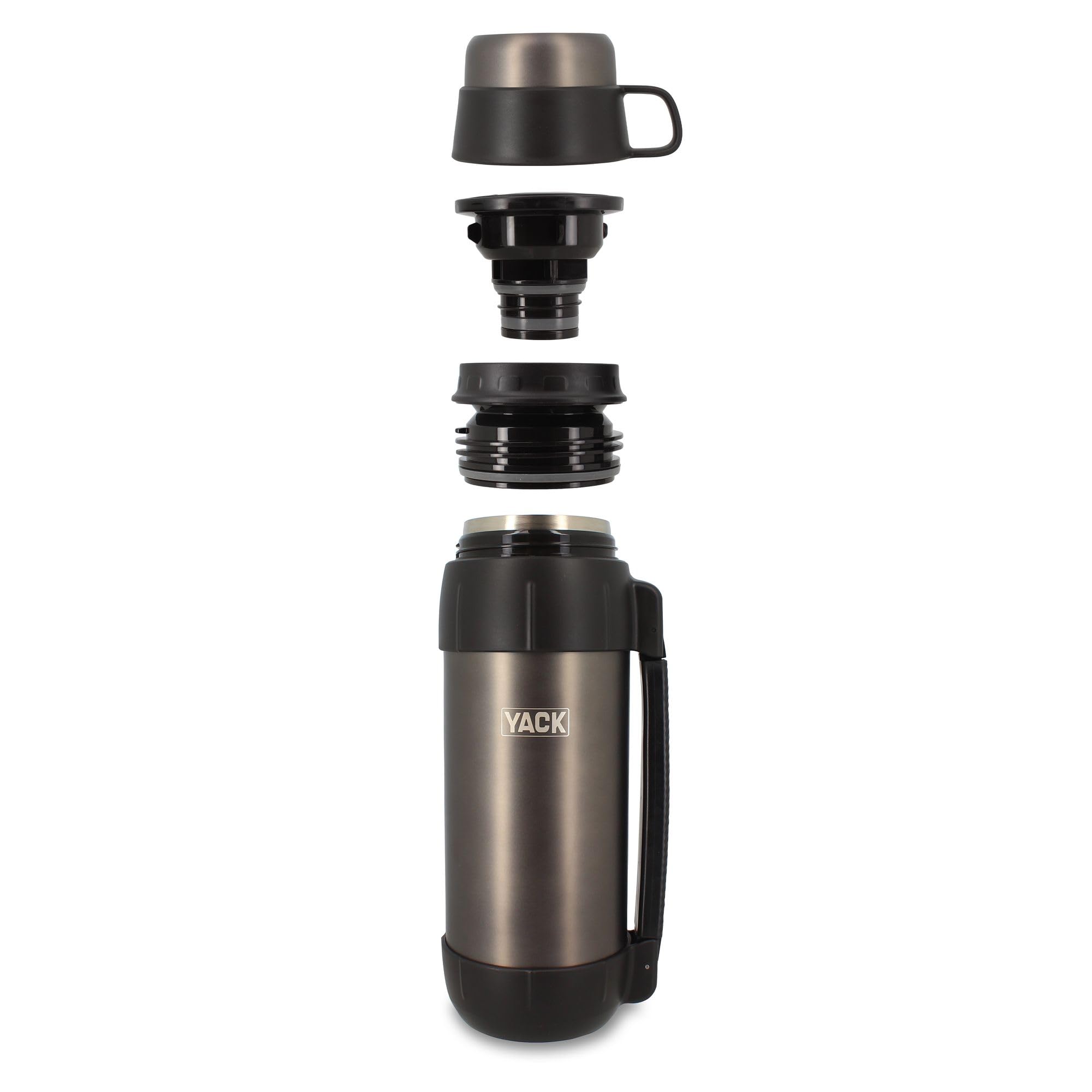 YACK - Borraccia termica 1,5 l in acciaio inox nero - 9102303