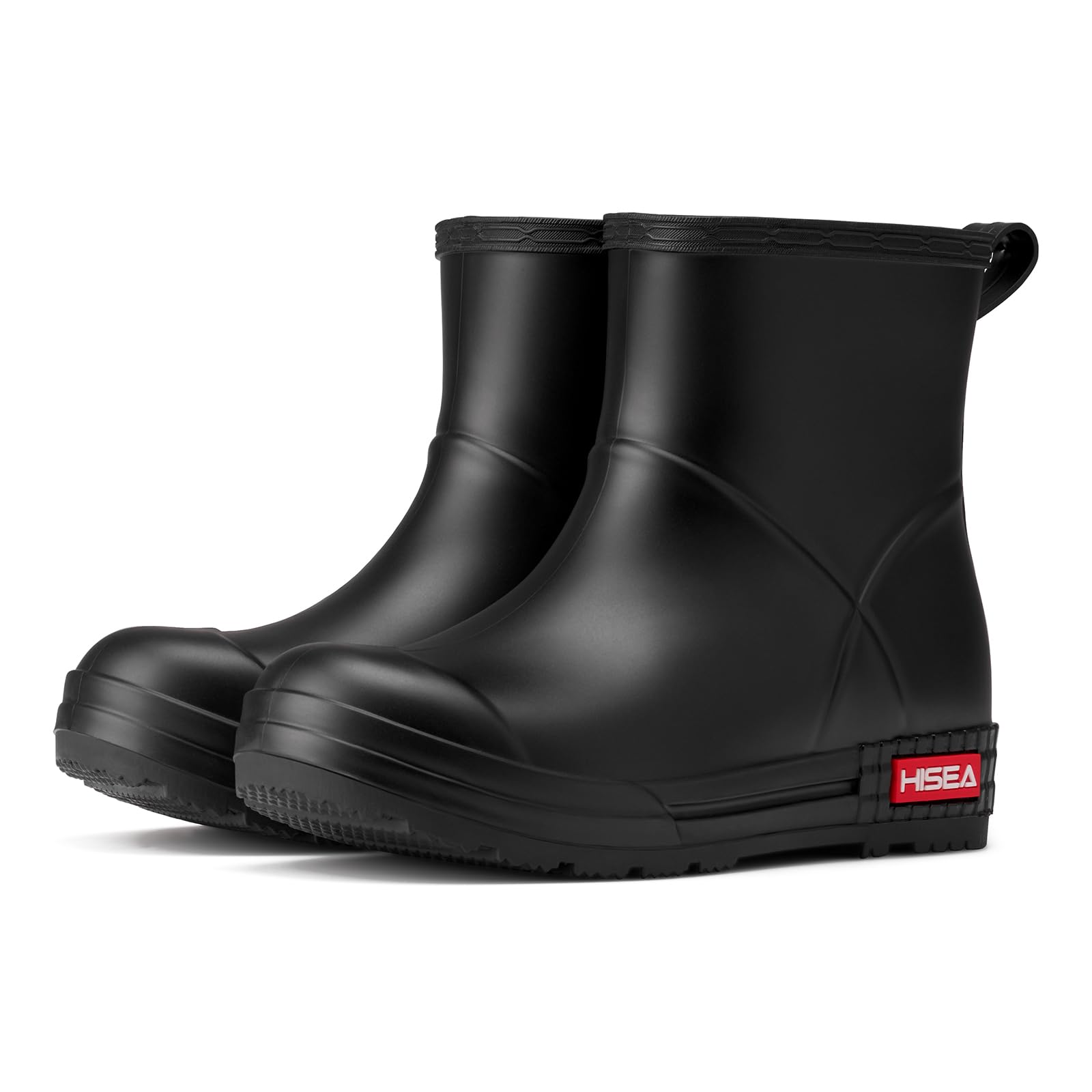 HISEA Women's Short Chelsea Boots Ankle Rubber Rain Boots for Garden Waterproof