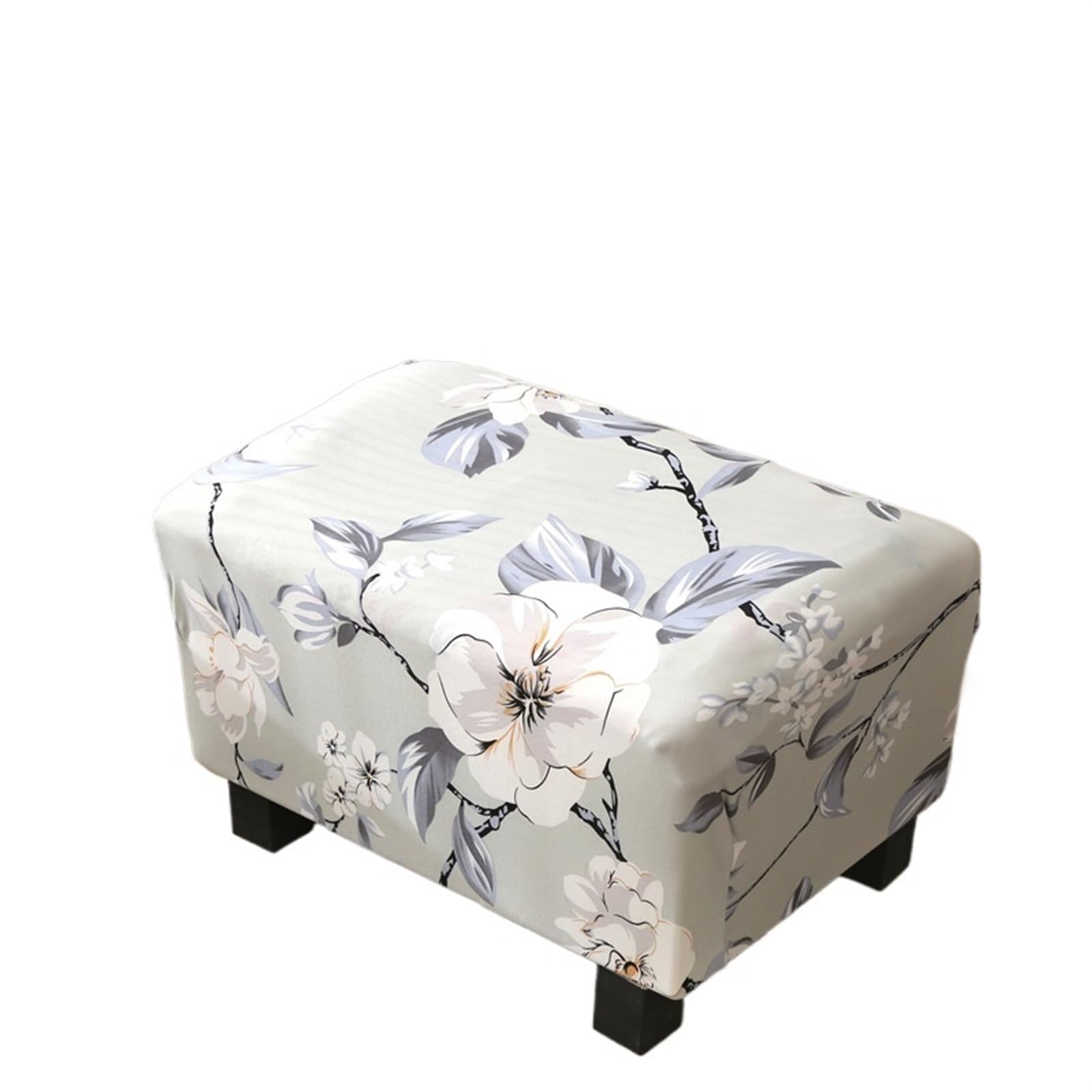 YXINAER Foot Stool Cover Ottoman Rectangle Storage Stool Cover Printed Footrest Slipcovers Footstool Protector Covers with Elastic Bottom(Type1)
