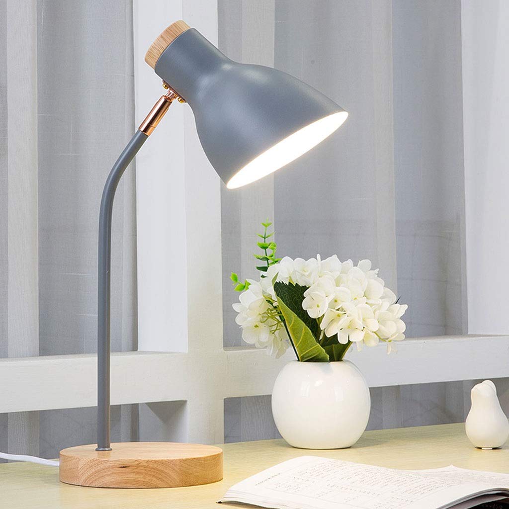 Lampa biurkowa lampy stołowe, lampa do czytania lampa biurkowa nordycka biurko ochrona oczu lampa stołowa, przycisk lampa stołowa, LED elastyczna lampka nocna sypialnia lampka nocna/szara ciepła jak