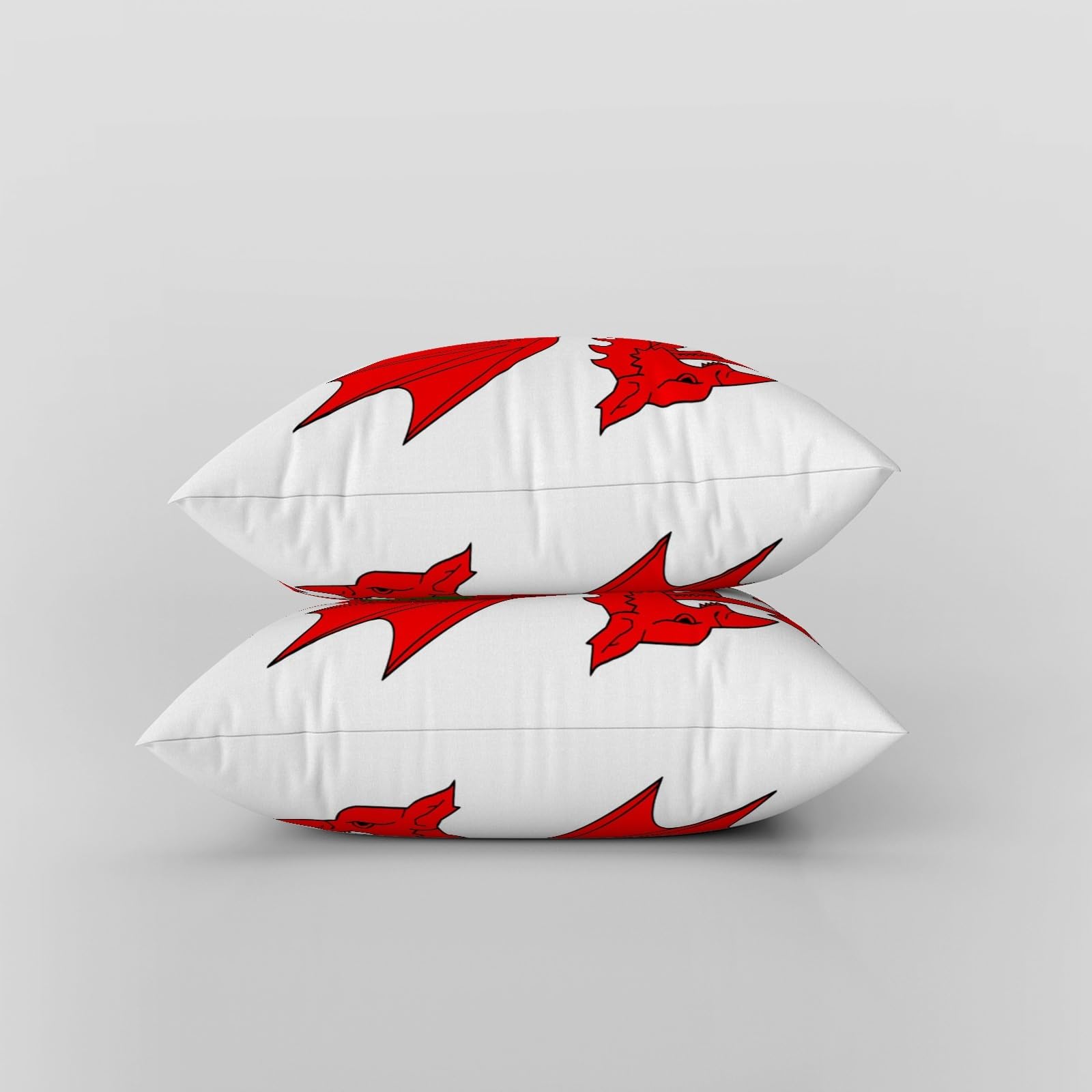 ggaimwf Welsh Flag Cushion Covers Flag Cushion Cases for Sofa Patriotic National Flag Pillow Covers Welsh Gifts Home Decorative Throw Pillowcase Invisible Zip Bedroom Living Room 45x45cm Set of 2 - Image 2