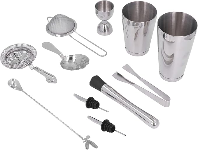 Set de Coctelera 11 Piezas, Acero Inoxidable con Accesorios miniatura 4