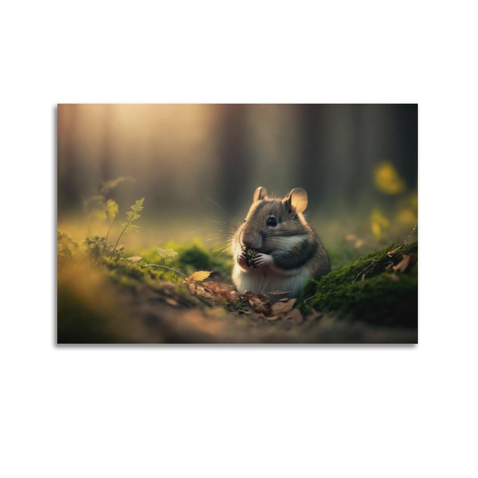 CXHJCA Animal Poster Cute Mouse Poster Decorative Painting Canvas Wall Posters And Art Picture Print Modern Family Bedroom Decor Posters 20x30inch(50x75cm)