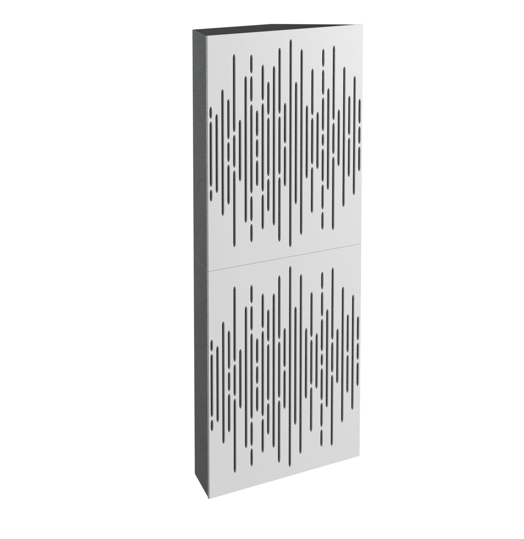 Lot de 2 pièges à basses acoustiques d'angle | 50x50cm | Traitement d'insonorisation pour studio d'enregistrement | Absorption - Diffusion - Réflexion | (x2 WAVE-100mm | Blanc)