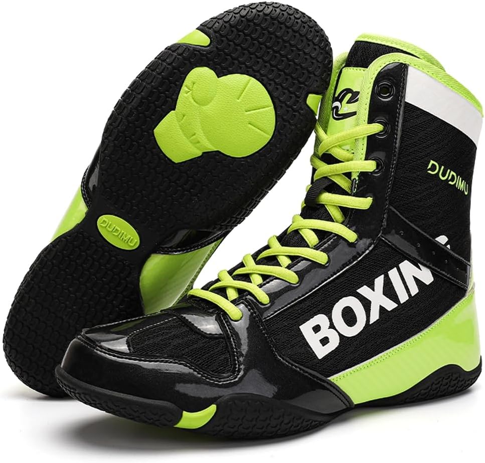 High Top Boxing Shoes, Men Wrestling Shoes Fitness Sneakers Big Size