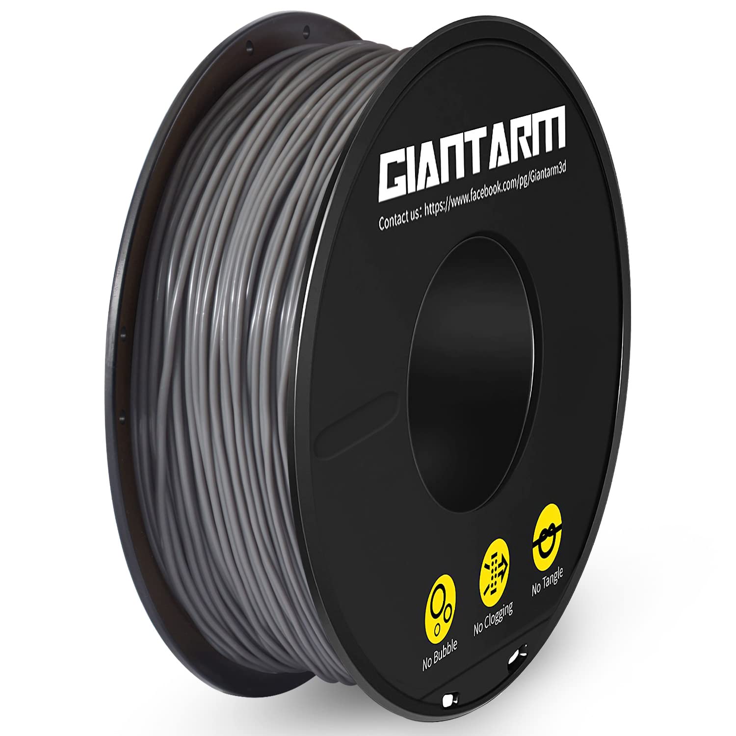 TPU Filamento per stampante 3D, Filamento TPU GIANTARM 1,75 mm, precisione dimensionale +/- 0,02 mm, 0,5 kg, Grigio