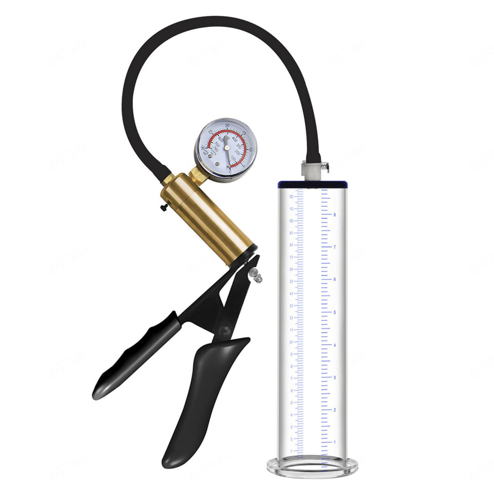 Bomba Pene Manometro Bomba De Vacio Pene Alargador,F-9in(2.0in/5.1cm) | Vacío Para Hombre Masculino Manual Silicona Crecimiento Transparente Agrandador Miembro Penis Pump,F-9in(2.0in/5.1cm)