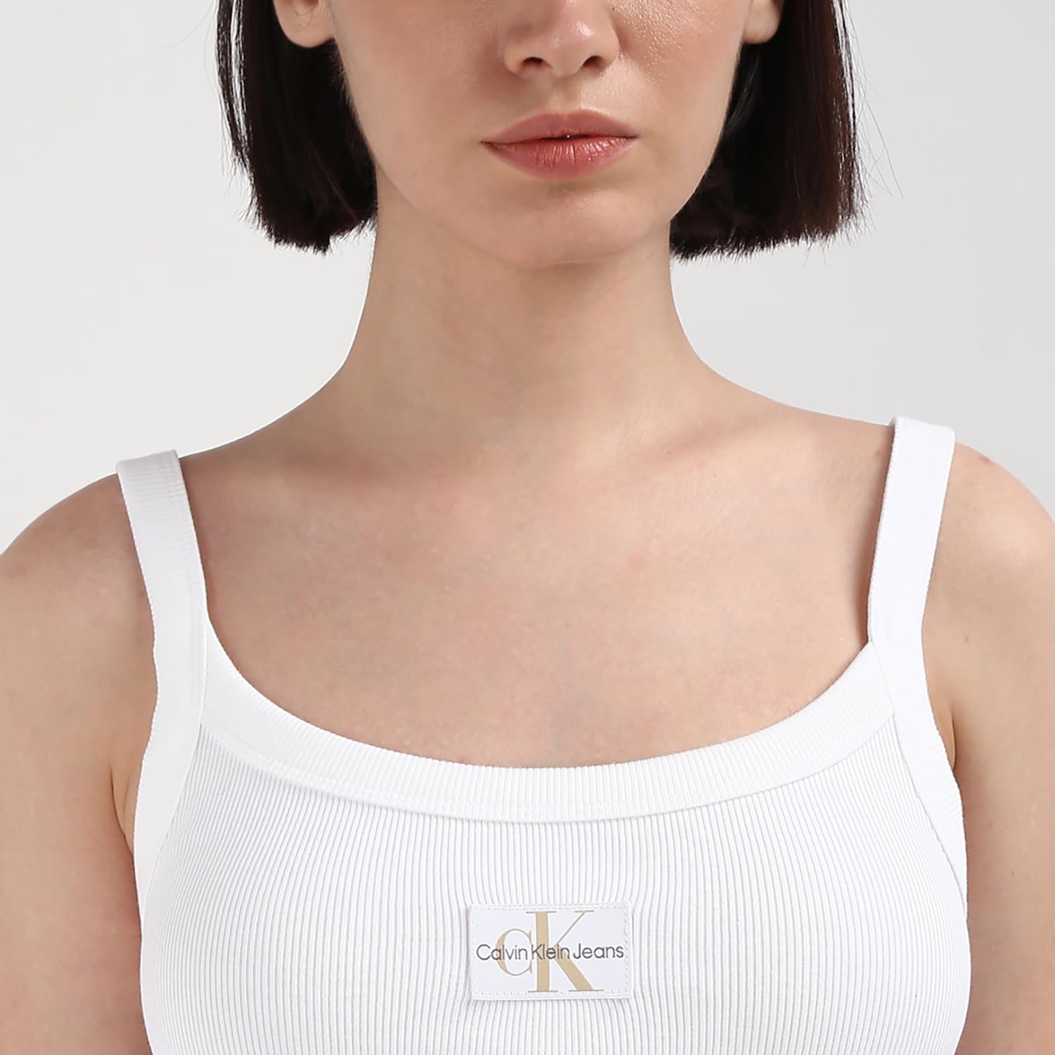 Calvin Klein Top męski Kobiety Tkana koszulka na ramiączkach