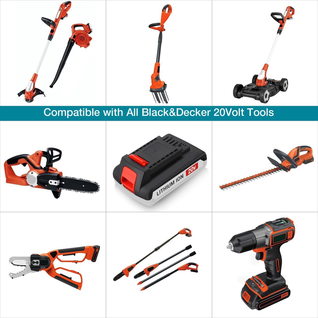 Upgraded 2 Pack 20v Max 3600mAh Replace Battery for Black and Decker,LBXR20 Replacement Battery LB20 LBX20 LBX4020 Extended Run Time Cordless Power Tools Series - Image 3