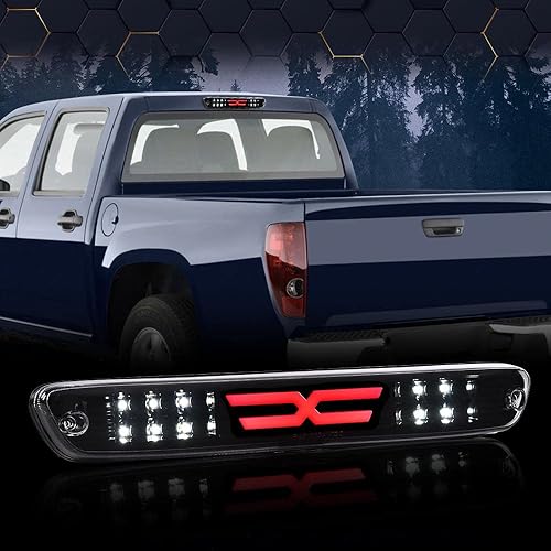 Miniatura 8 de PIT66 Barra LED de 3 luz de freno, compatible con ColoradoCanyon X 2004-2012, luz de freno de montaje alto, lámparas de carga trasera trasera con