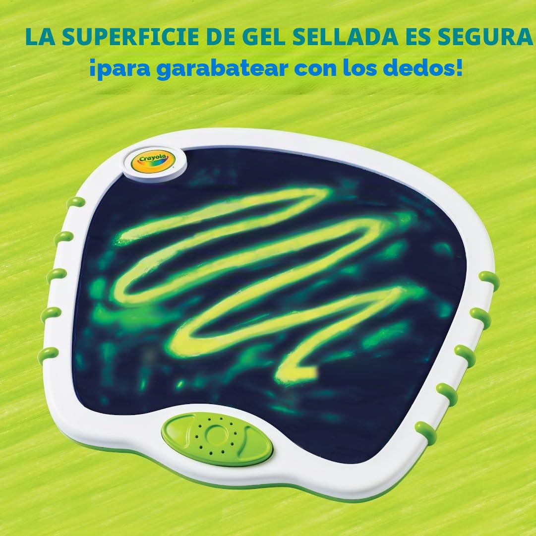 CRAYOLA Luces táctiles para niños, juguetes sensoriales musicales para niños pequeños, vacaciones, bloc de dibujo iluminado, pintura sin desorden, actividad de viaje, más de 2 años