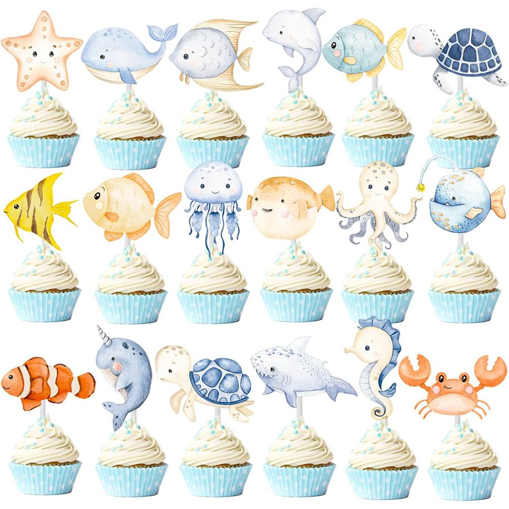 12 Decorazioni A Nido D'Ape Animali Marini – Tema Oceano Per Compleanni, Feste In Spiaggia E Baby Shower