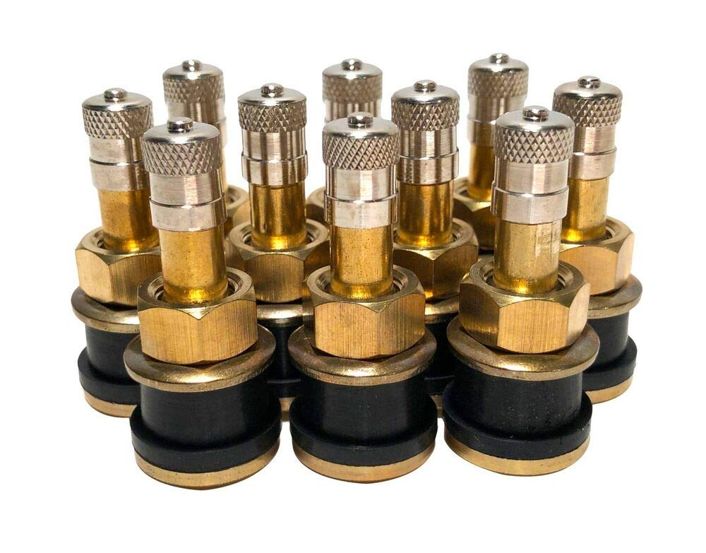 Kex Ten TR501 Straight Brass Clamp in Tubeless 1.5 inch Truck or Bus Valve Stems