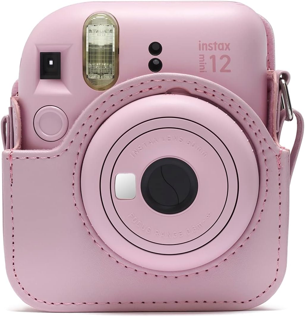 Fujifilm Instax Mini 12 Instant Camera + Camera Case - Blossom Pink