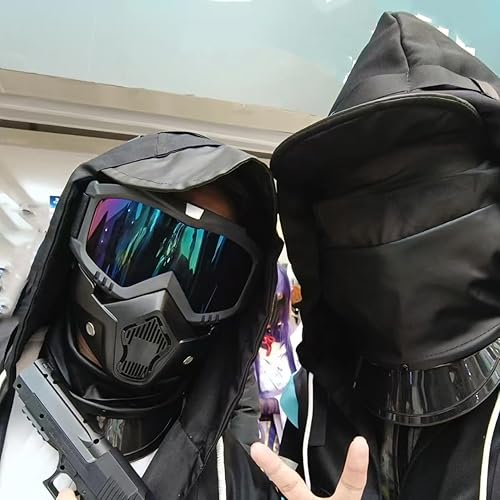 Miniatura 9 de Máscara de paintball anti niebla, máscara de Airsoft para cara completa, máscara táctica, gafas de casco de motocicleta con máscara facial extraíble