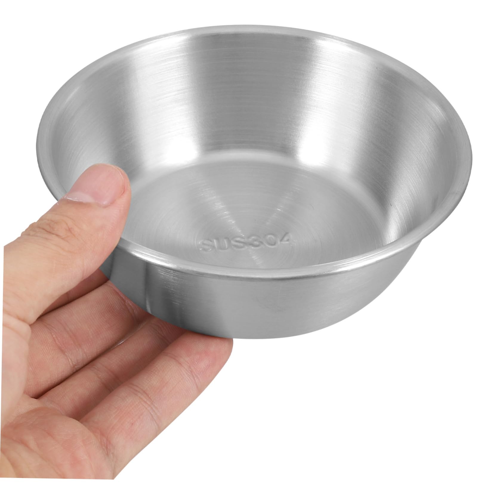 COLLBATH 2pcs Stainless Steel Sauce Cup Small Seasoning Dish Chip and Dip Bowl Fruit Bowls Prep Bowls Mini Sauce Dish Soy Sauce Dishes Appetizer Pinch Bowls Silver 304 Stainless Steel