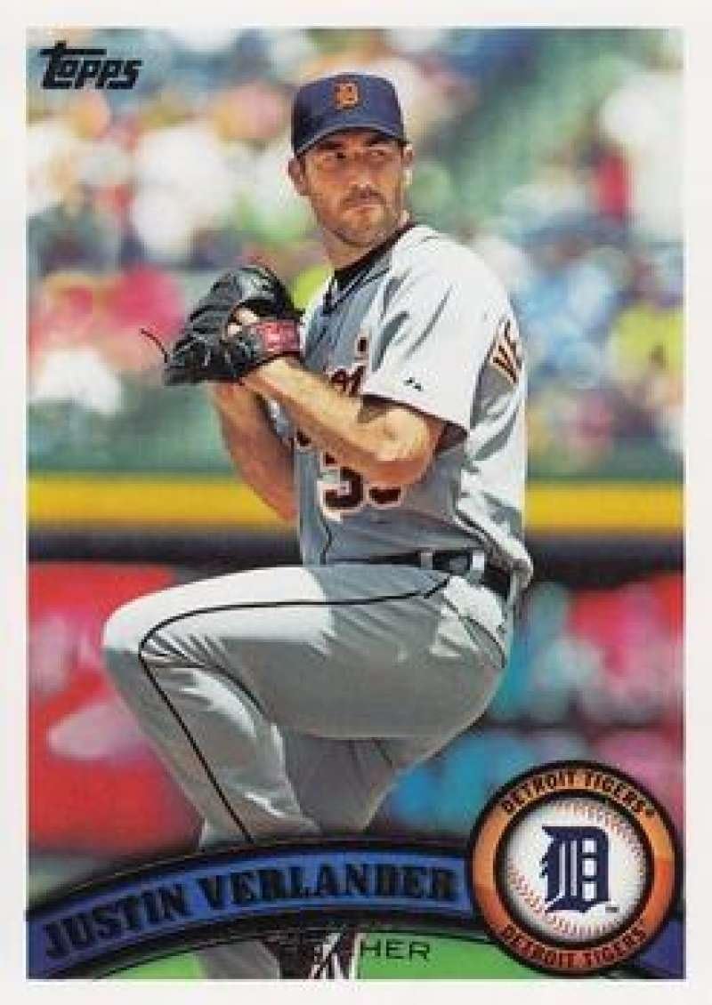 2011 Topps #355a Justin Verlander Detroit Tigers MLB Baseball Card NM-MT Thumbnail