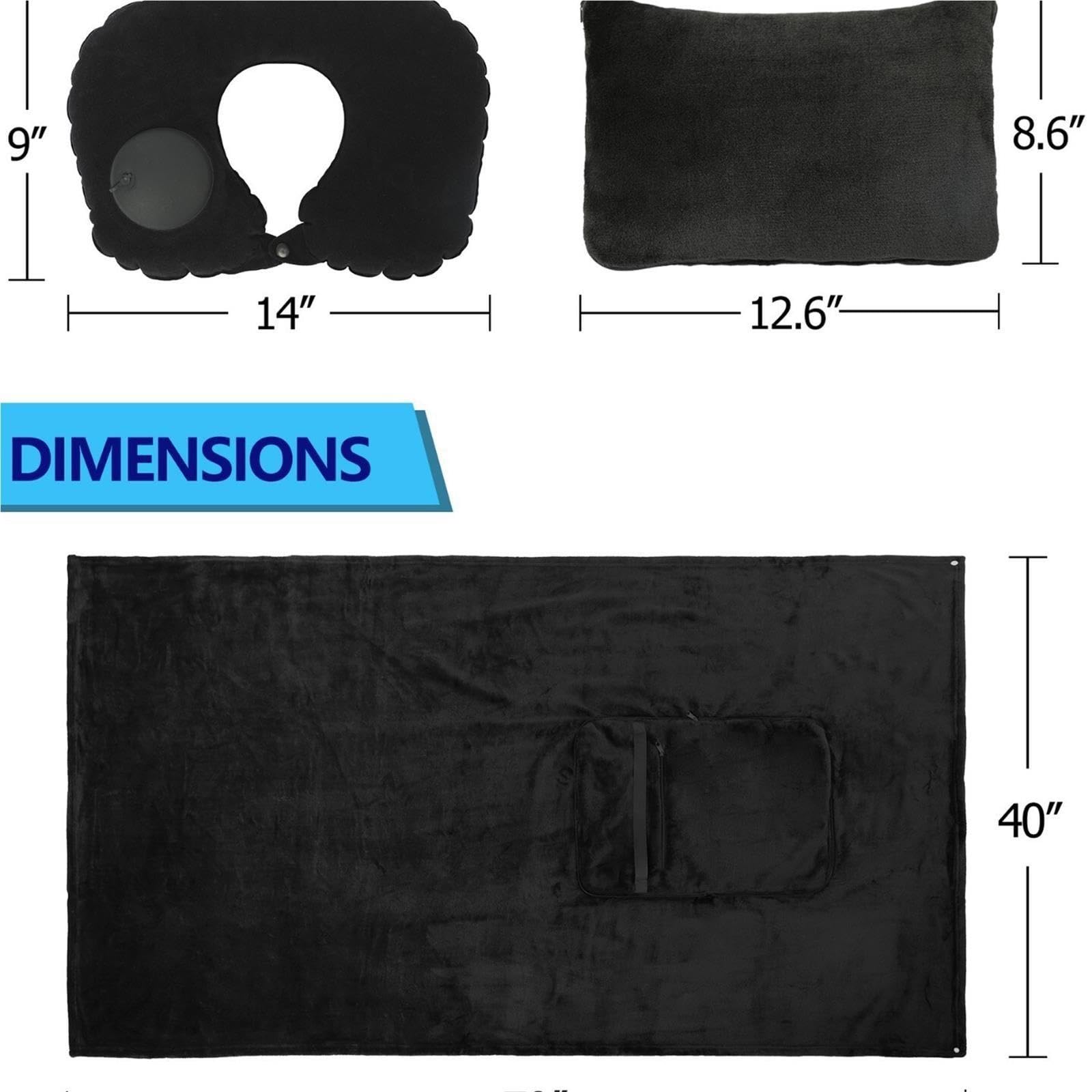 Manta De Almohada Viaje 2 En 1 Piezas para Viajes, Tren, Avión