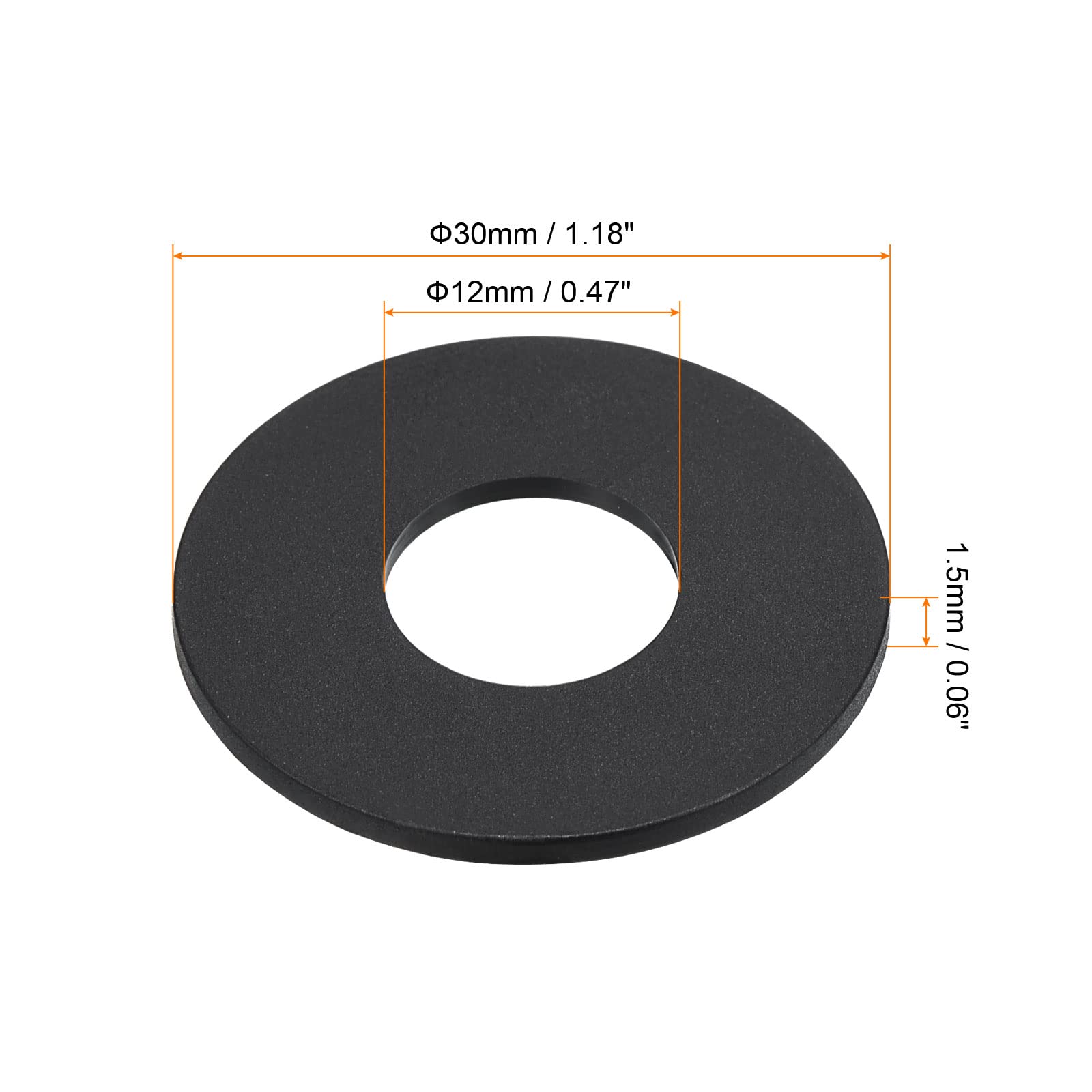 PATIKIL M12 Nylon Flat Washer - Image 2