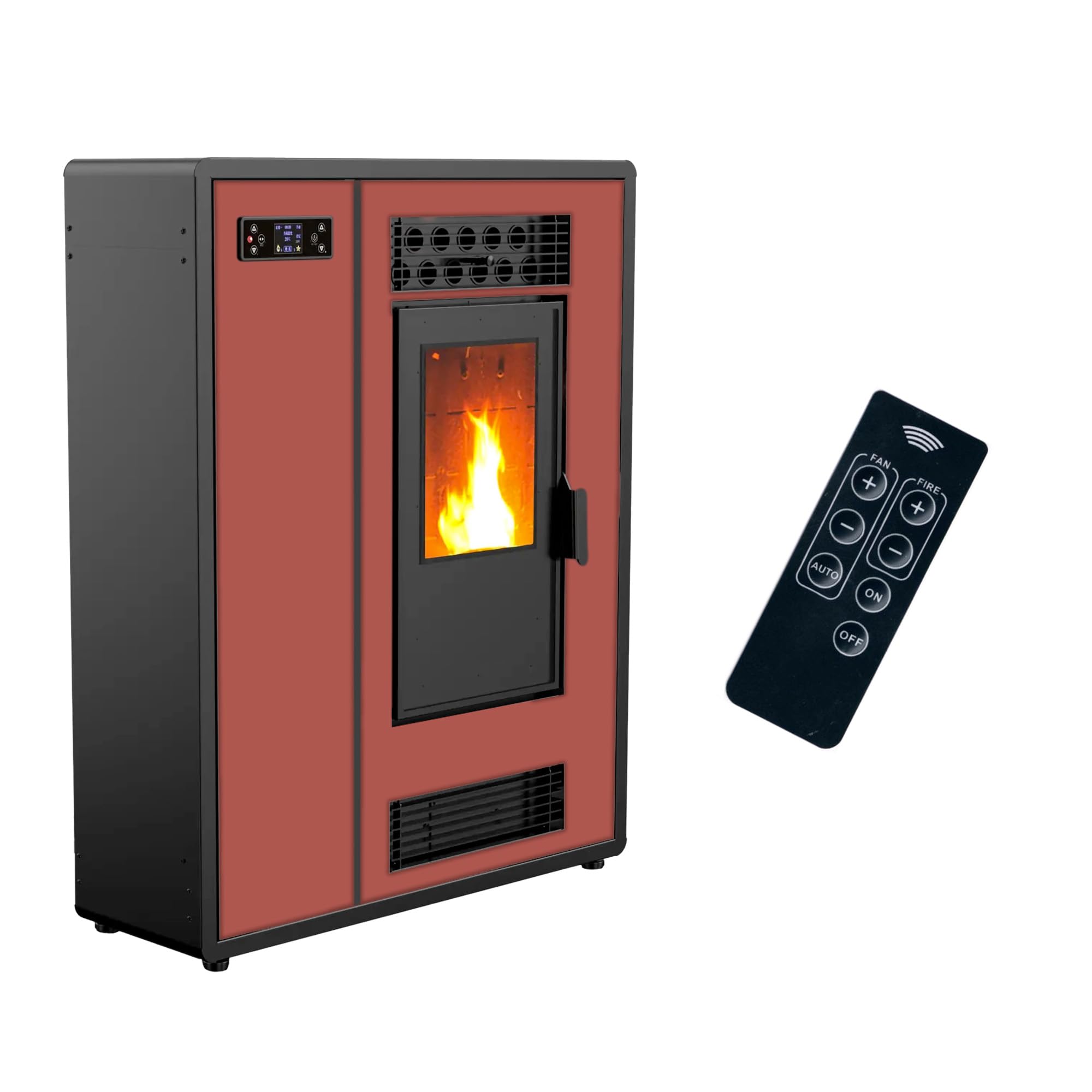 Stufa a pellet Air Slim Astral 12,2 kW Bordeaux Sannover