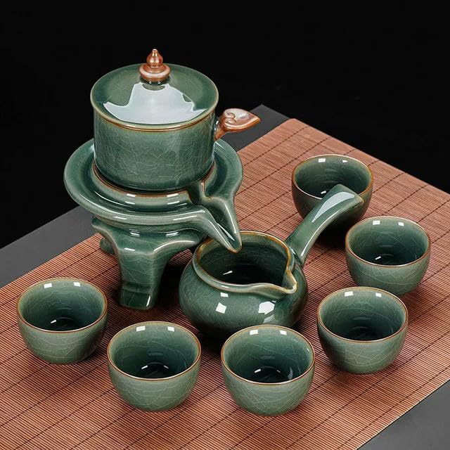 Juego de Tazas de té Chino, Tetera de Hueso China, Juego de té automático de Alta Gama, Juego de té de Viaje Moderno, Juego de té de Kung Fu, colador de té