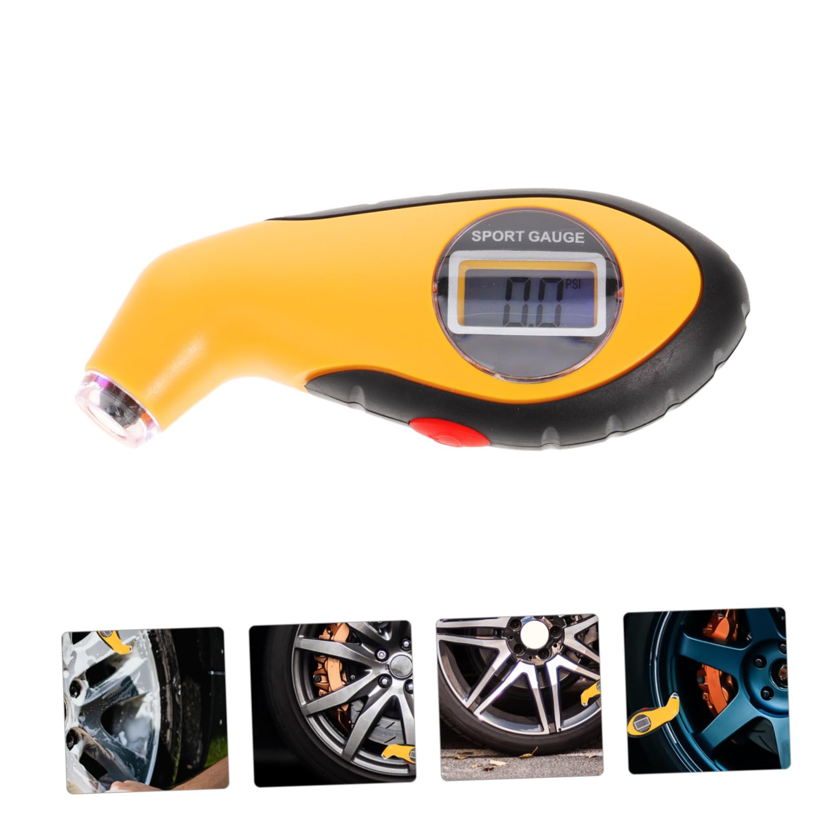 iplusmile 5pièces Testeur De Pression Pneumatique Numérique Manomètre De Pneus Pour Voiture Avec Écran Lcd Gonfleur De Pneus Portable Et Précis Outil De