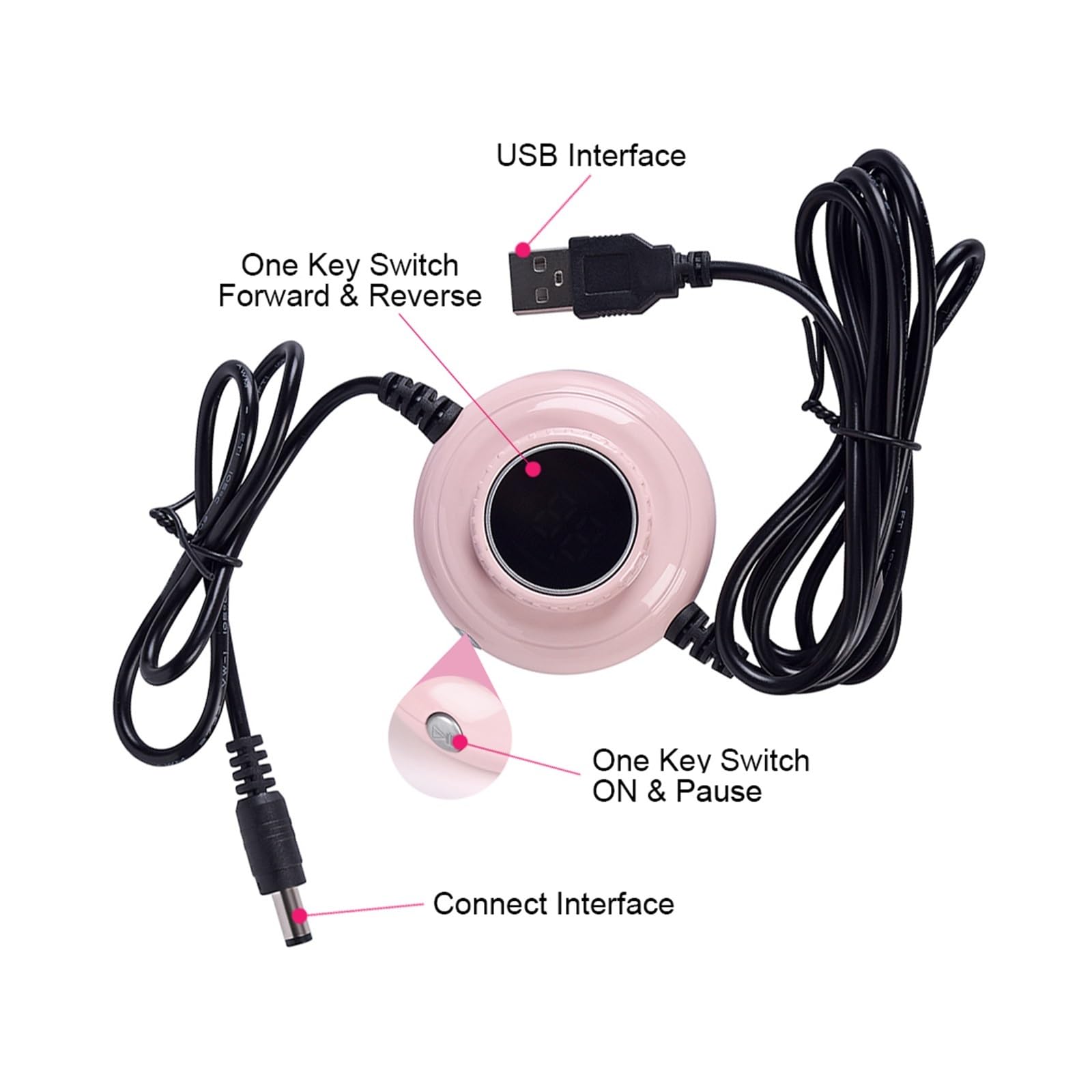 Torno para Uñas, Máquina de manicura de 35000RPM, Kit de taladro eléctrico for uñas, manicura portátil con fresa de pantalla LCD, pluma pulidora de Gel for uñas