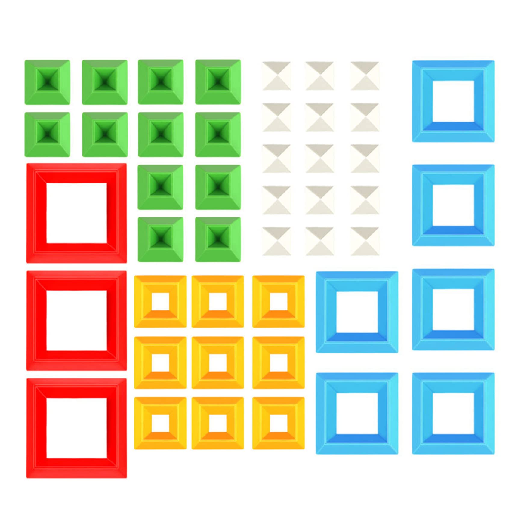 Blocchi Impilabili Piramide Impilabile Giocattolo Da Costruzione Blocchi Di Colore Brillante Piramide Da Costruzione Giocattolo Per Bambini Giocattolo Educativo Precoce 45 Pezzi