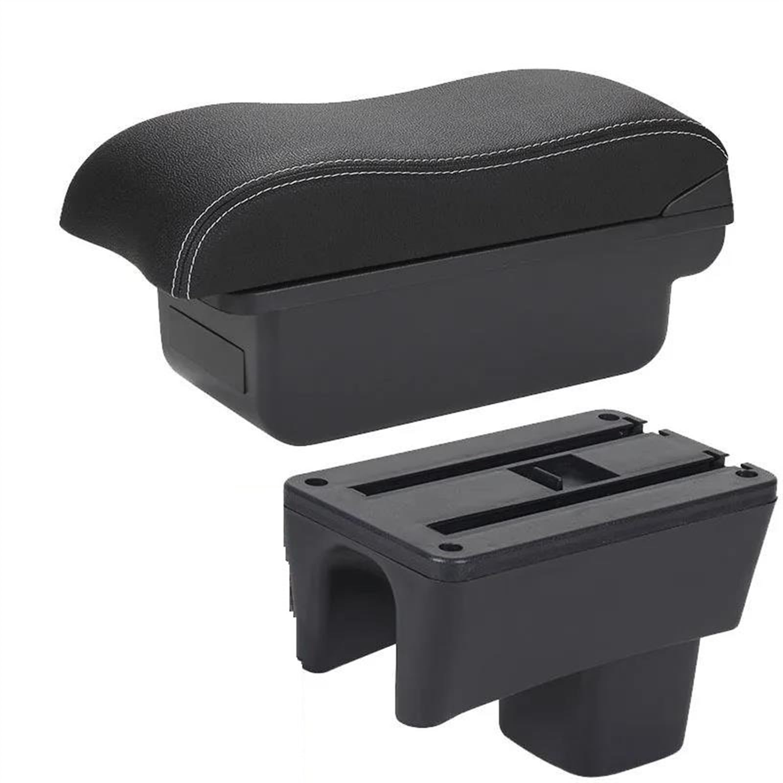 NOHEEU Car Interior Accessories Center Console Storage Box Multi-function Armrest For Swift 2005-2023(C3 Black white NOUSB)