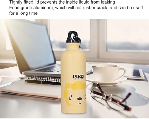 Miniatura 2 de Bonita botella de agua con mosquetón, botella de agua de metal reutilizable, botella de agua para niños, botella de agua deportiva, taza térmica de