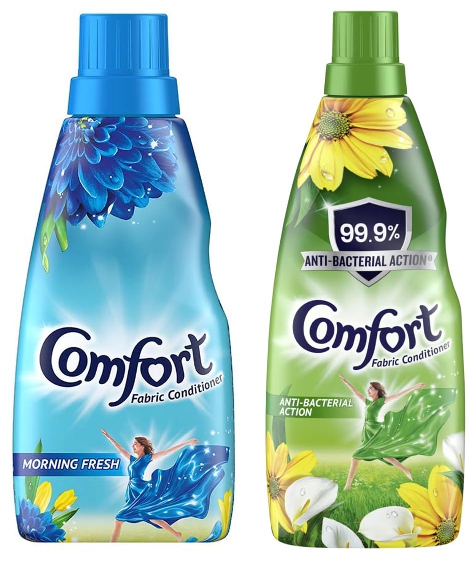 Comfort Anti Bacterial Fabric Conditioner 860mL & Comfort After Wash Morning Fresh Fabric Conditioner (Fabric Softener) - For Softness, Shine And Long Lasting Freshness, 430 ml