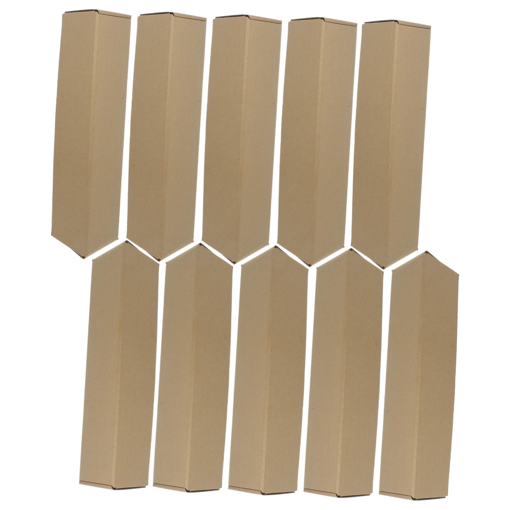 OSOLADY 10pcs Carton Mailing Tubes Bulk Drawings Storage Tube Drafting Tube Cardboard Mailer Boxes Shipping Tubes Drafting Storage Tube Cardboard Poster Tubes Paper Tube Khaki Kraft Paper