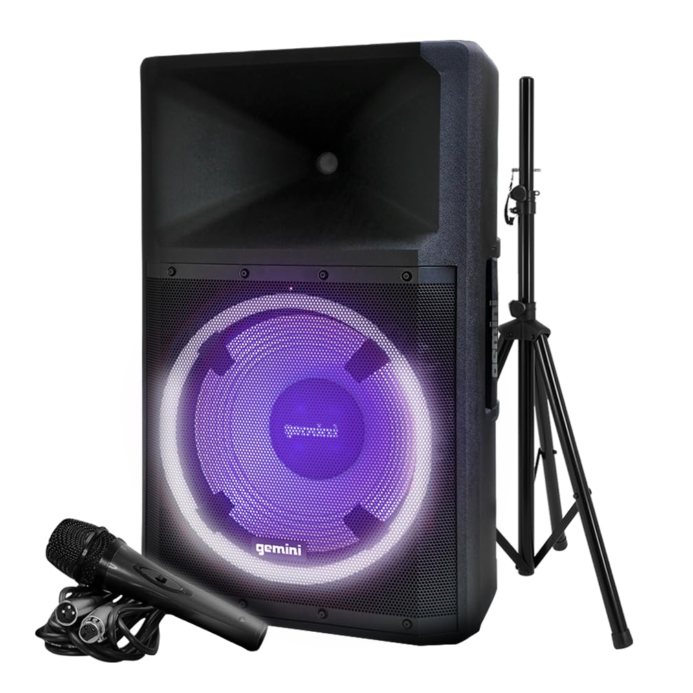 Amazon.com: Gemini 15” 2200W Bluetooth PA Speaker System – DJ