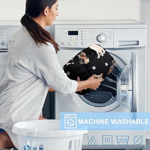 Miniatura 6 de Funda negra para carrito de compras para bebé, funda para silla alta 2 en 1, con arnés de seguridad, multifuncional, patrón de perro, fundas para