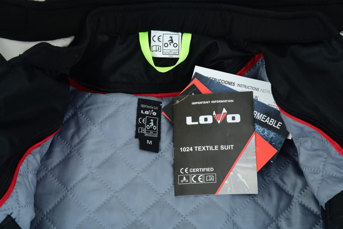 LOVO - Chaqueta Moto Tricapa 4 Estaciones Unisex - Protección Total para Hombre y Mujer en Verano e Invierno - Cazadora Moto de Alta Protección con Longitud 3/4 - Ideal para Rutas Todo el Año