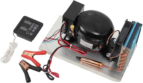 BD25HC DC 12-24V Refrigerator Air Compressor, With Solar Temperature Controller Low Back Pressure for bldc Unit, For Marine Automotive Camping Fridge Cooling