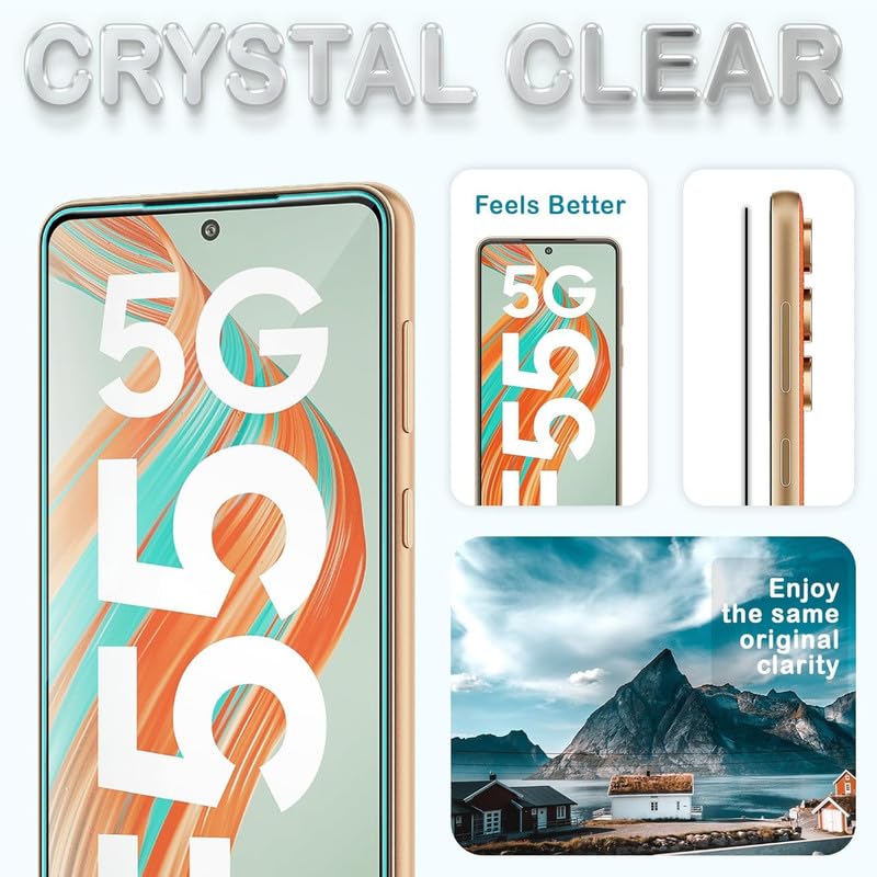 Image of Screen Protector Tempered Glass For Samsung Galaxy F55 5G Cellphone With Easy Installation Kit