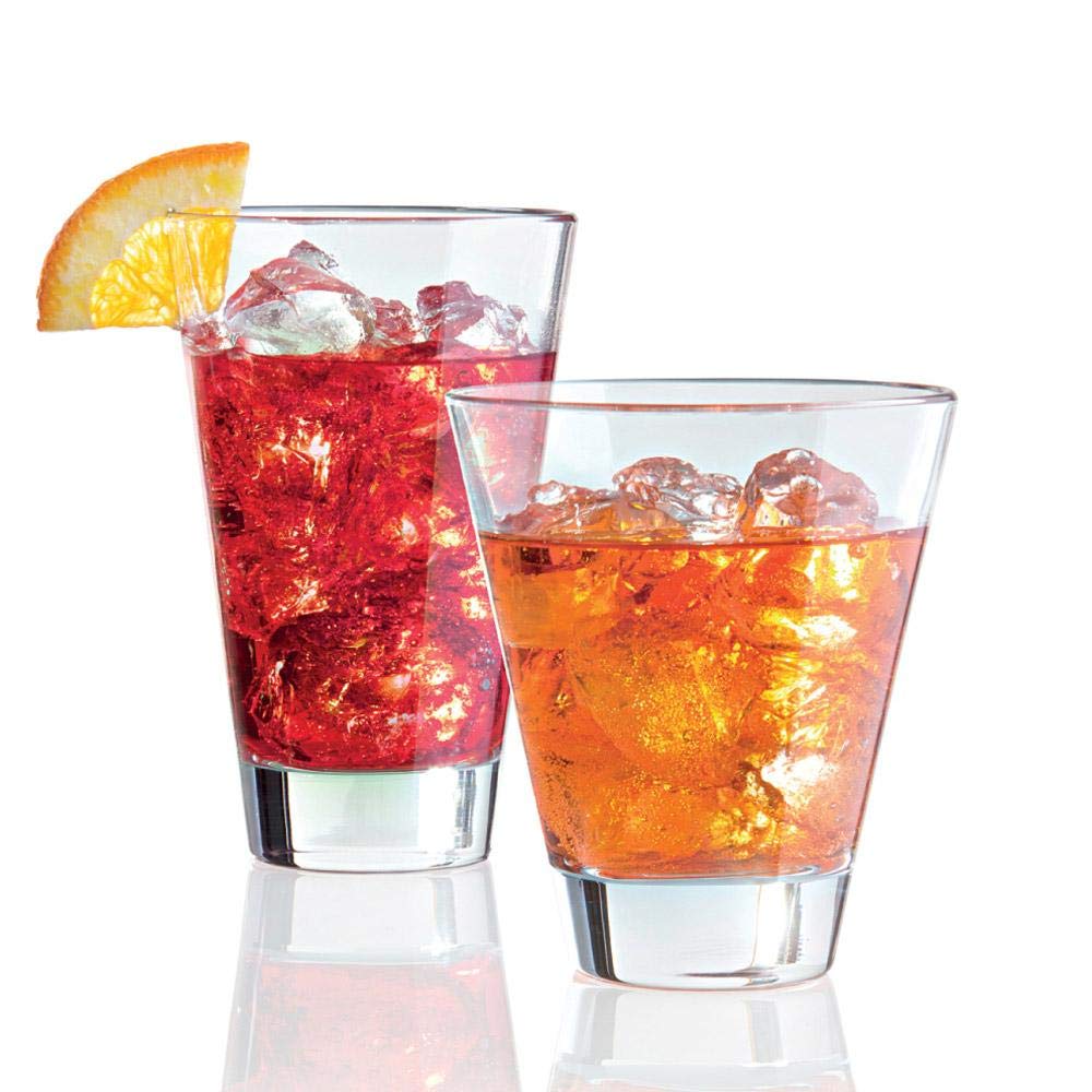 VIDIVI Italy Crystal Clear High Brilliance Lead Free Glass, Volubilis Tumbler HB, 400 ml, Set of 6