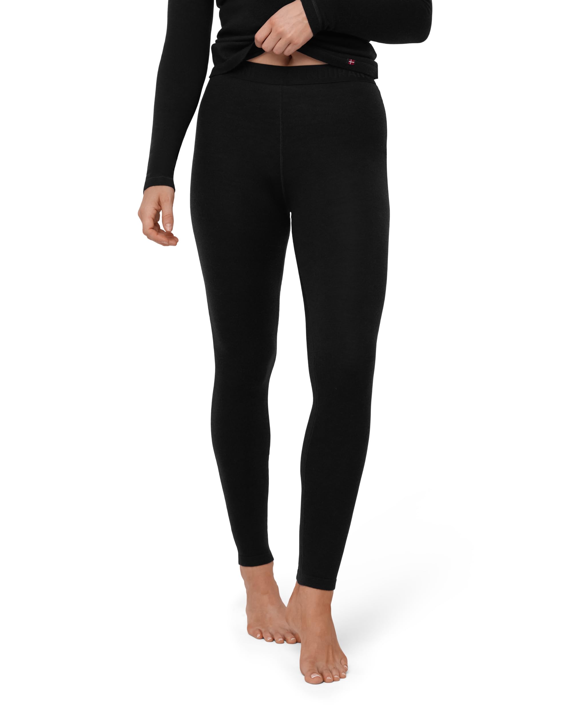 DANISH ENDURANCE sous-Vêtements Thermiques en Laine Mérinos Chaudes pour Femmes, Haut & Bas Blanc Cassé S