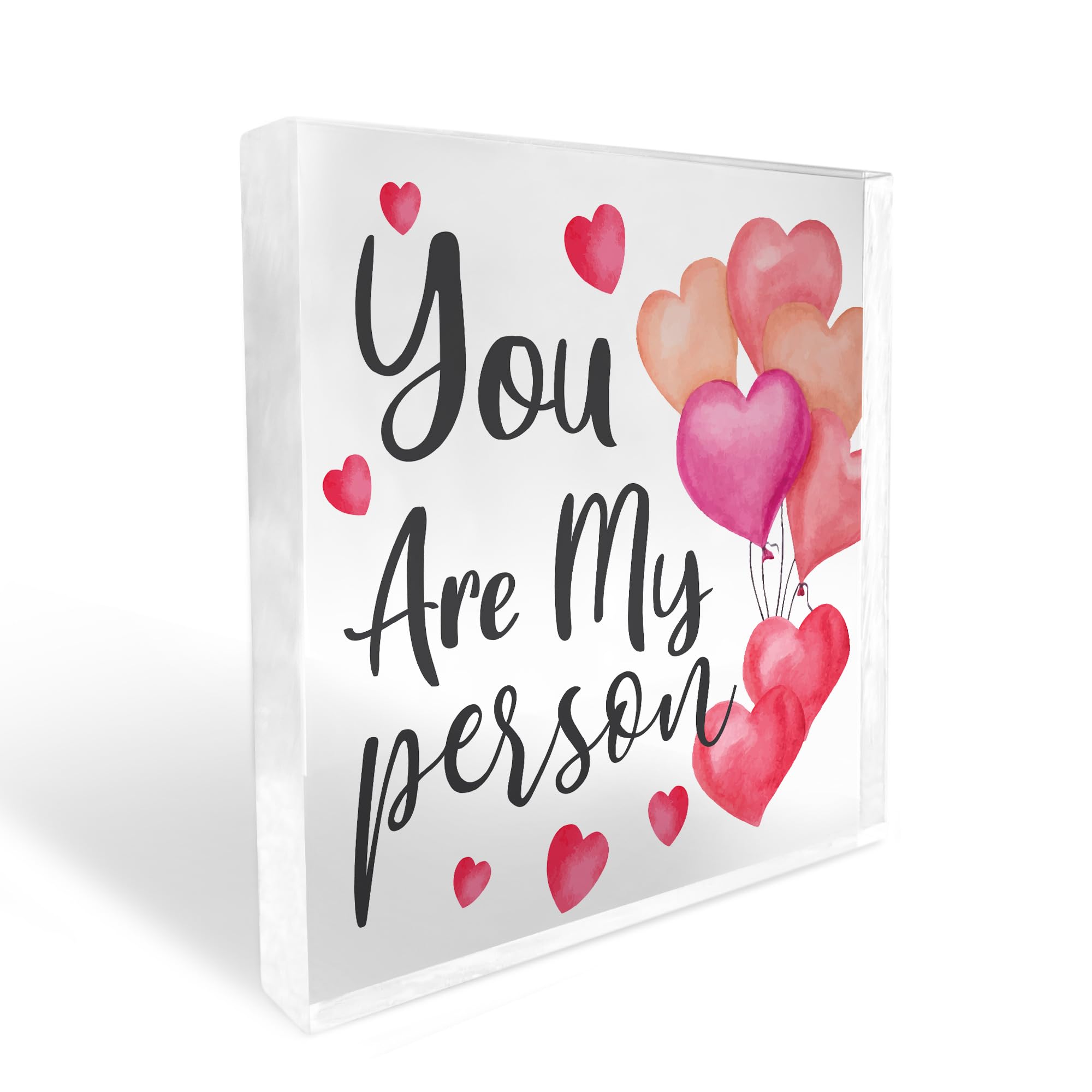Red Ocean Couple Gifts For Anniversary Birthday - Acrylic Freestanding Plaque - Friendship Gifts - Anniversary For Husband Wife Boyfriend Girlfriend - Valentines Day Birthday Gifts For Couples