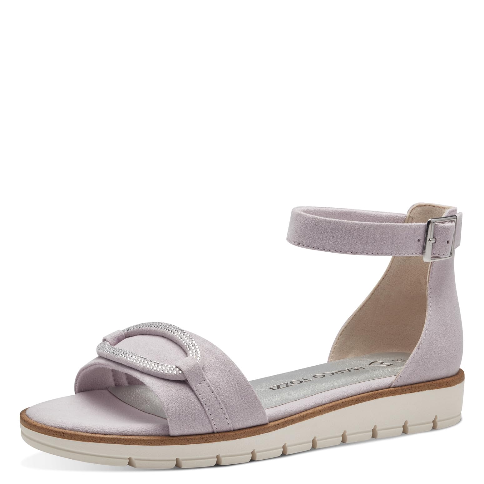 MARCO TOZZI Women's 2-28603-42 Wedge Sandal, Lavender, 3.5