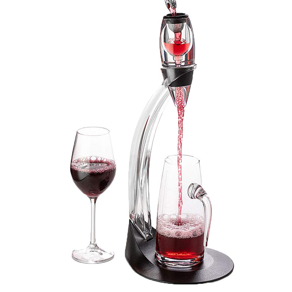 Juego de decantador de vino, vertedor portátil con filtro, accesorios de jarra de decantación rápida, utensilios de vino ideales para el hogar o fiesta, fácil de usar y limpiar