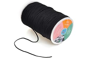 Elastic Cords for Sewing, 3mm Soft Thin Elastic Band for Masks (100M)